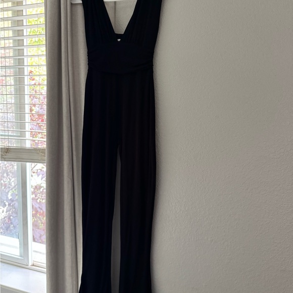 Oh Polly Black Flare Jumpsuit - Picture 3 of 7